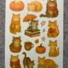 Autumn Cats Sticker Sheet