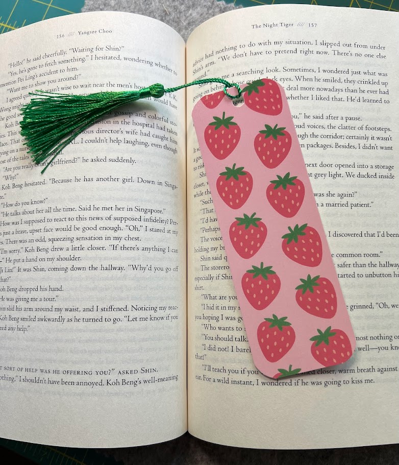 strawberrybookmark.webp Strawberry Bookmark | Literary Girl | Books | Reader Gifts | Book Club Gift